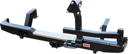 Бампер силовой задний Mitsubishi L200 1996-2005 с квадратом под фаркоп и калиткой РИФ