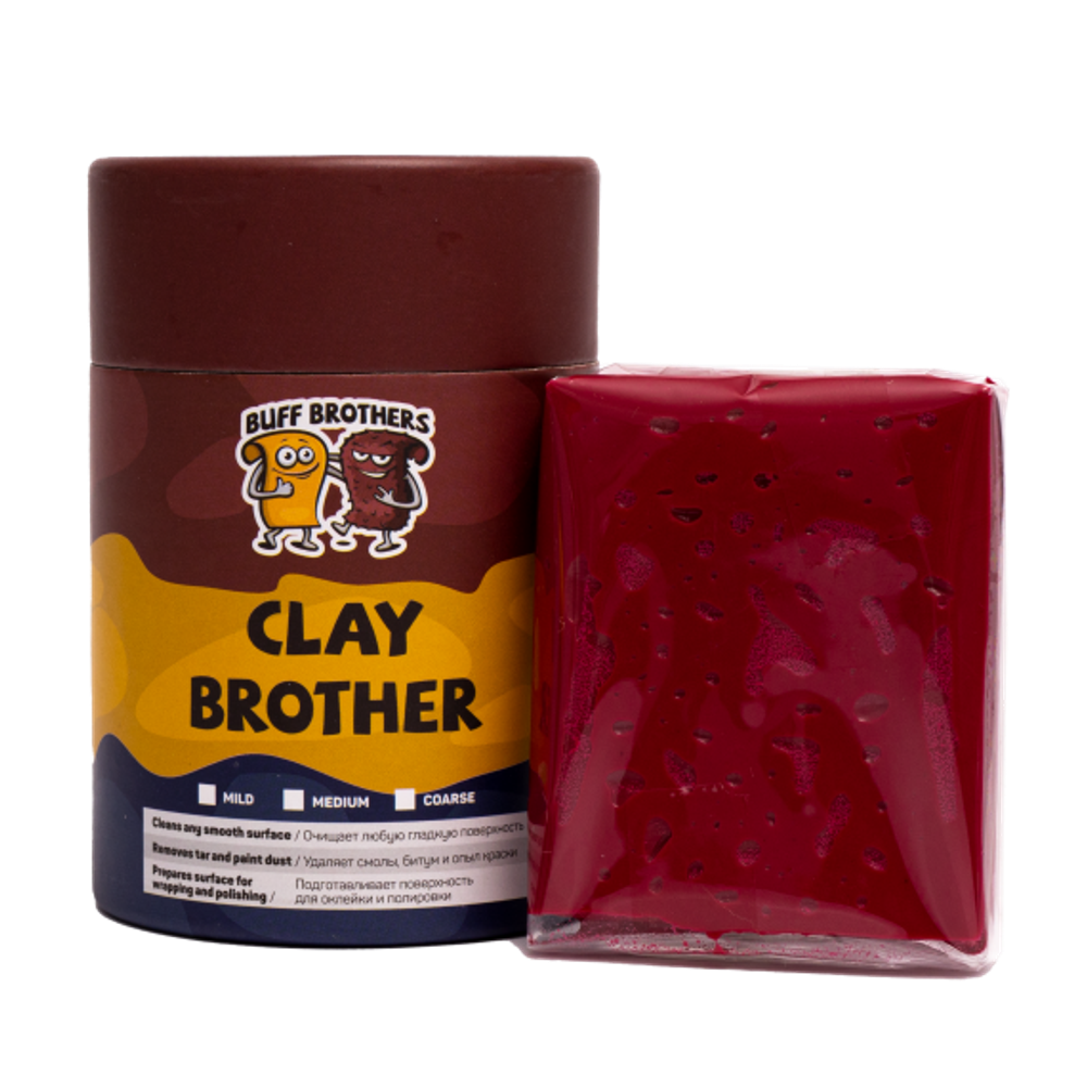 BUFF BROTHERS CLAY DARK MAROON.Глина полировальная полуабразивная  100г