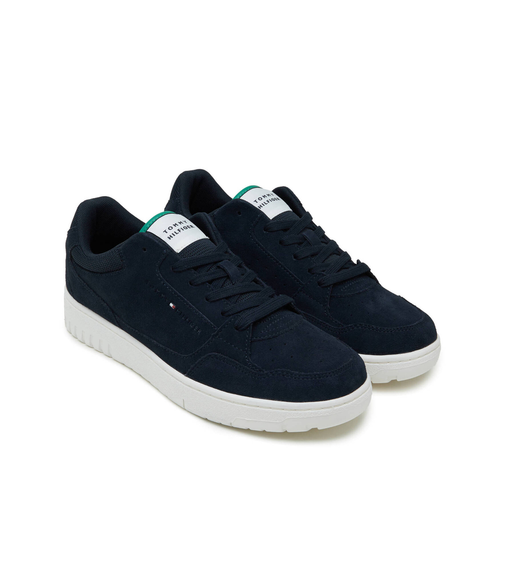 Кожаные кроссовки th basket Tommy Hilfiger - темно-синий(FM0FM05071)