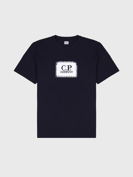 Футболка C.P. Company 30/1 Jersey Label Logo Navy