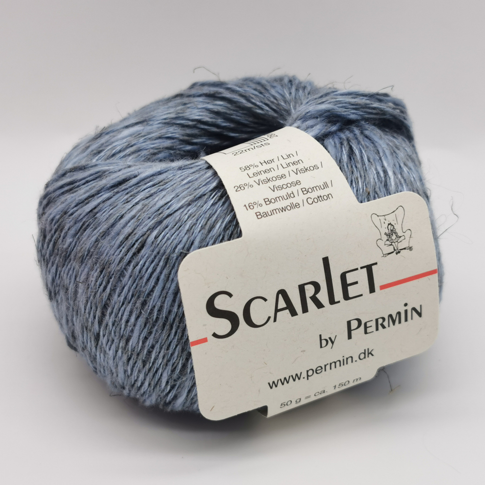 Пряжа для вязания Scarlet 888011, 58% лен, 16% хлопок, 26% вискоза (50г 150м Дания)