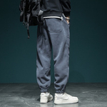 Модные брендовые спортивные штаны в американском стиле, мужские свободные повседневные брюки больших размеров, Осенние новые спортивные штаны из синели для полных мужчин