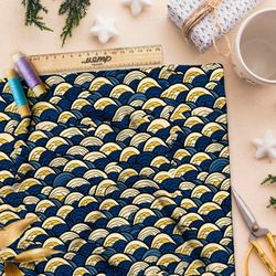 Ткань Барби золотые волны