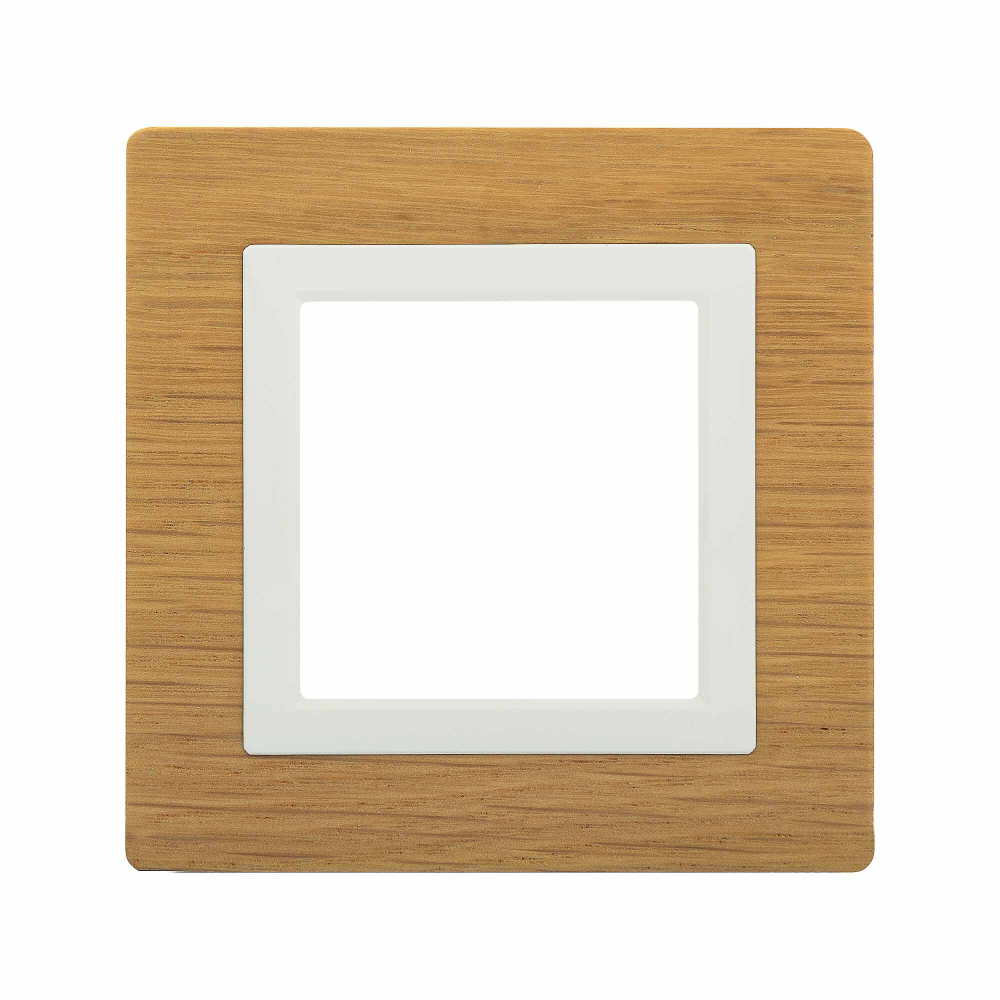 Рамка из натурального дерева, "Avanti", беленый дуб, 1 пост (2 мод.)