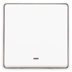 Выключатель ЭРА Эксперт 11-1502-01 с подсветкой IP55, 10АХ-250В, ОУ, белый | Эра Эксперт