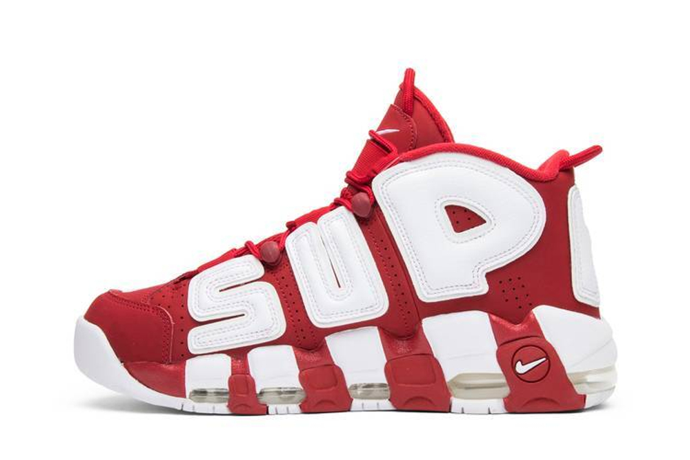 Кроссовки Supreme X Nike Air More Uptempo Red