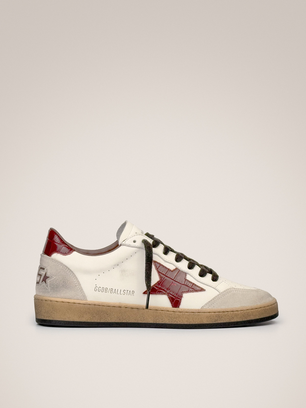 Men’s Ball Star in nappa with star and nappa heel tab croc-print