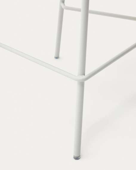 Полубарный стул Zunilda, бежевый с белыми ножками