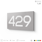 Номер на дверь 429, табличка на дверь для офиса, квартиры, кабинета, аудитории, склада, серая 120х70 мм, Айдентика Технолоджи