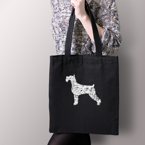 Тканевая сумка "Шнауцер - набросок"