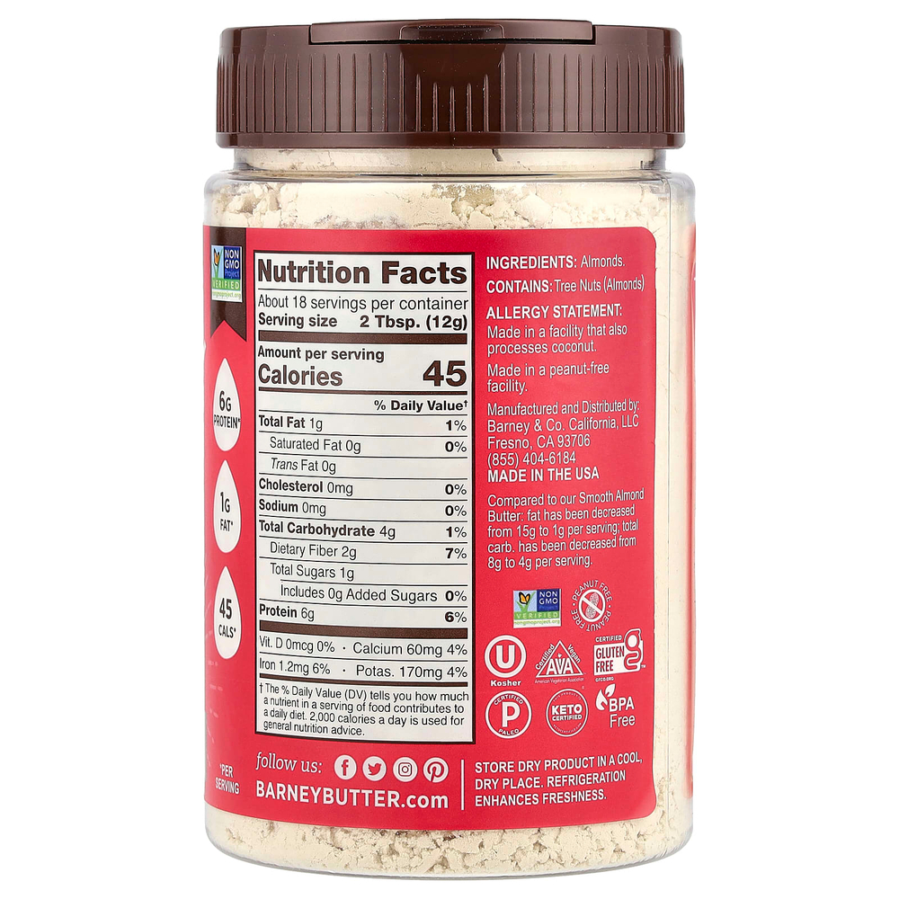 Barney Butter, Миндальный порошок, несладкий, 226 г (8 унций)