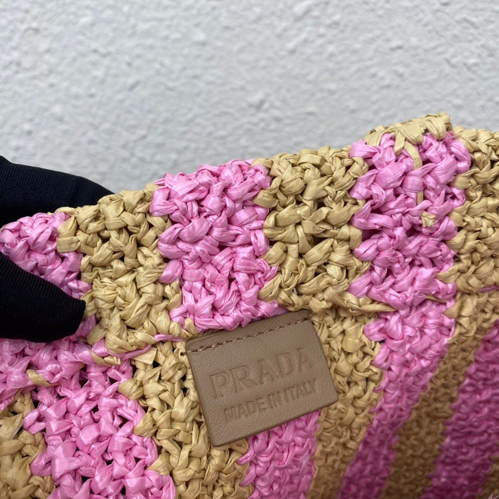 Prada Raffia Tote Bag 24 cm
