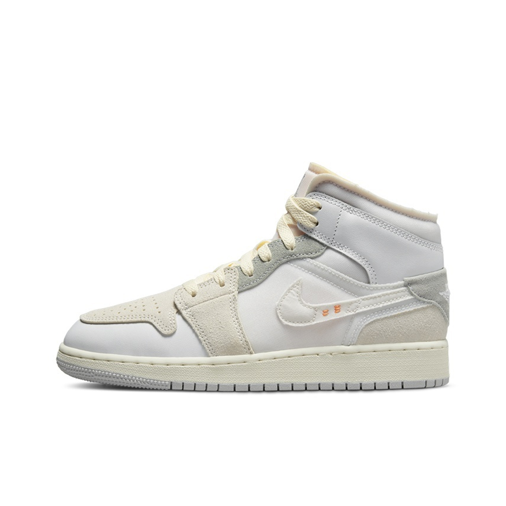 Кроссовки Air Jordan 1 Mid White and Phantom