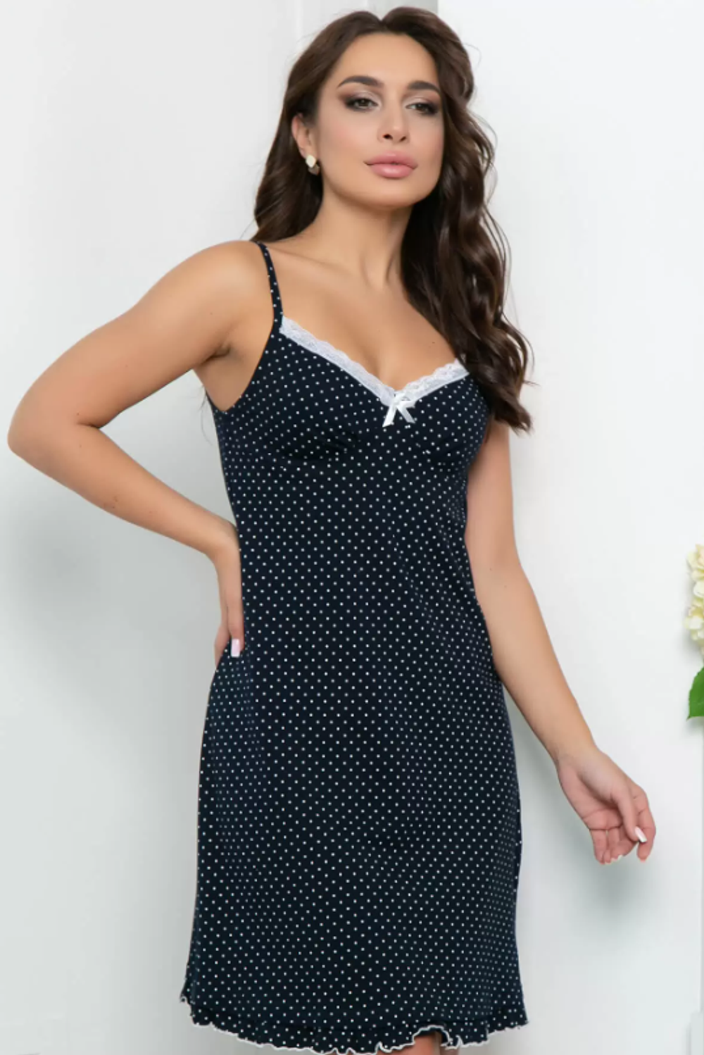 Сорочка х/б молодежка на бретели 775896