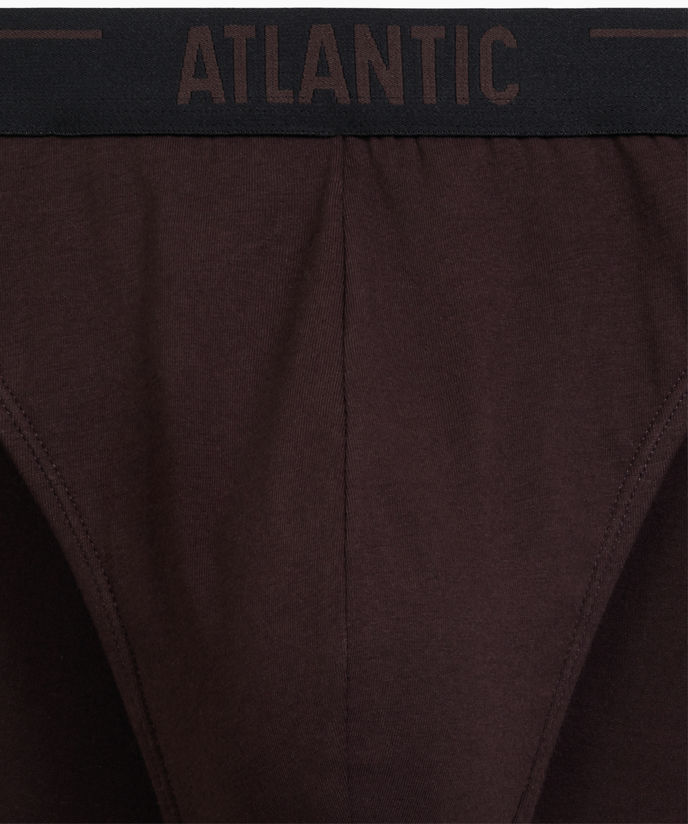 Мужские трусы слипы спорт Atlantic, набор 5 шт., хлопок, коричневые + графитовые + чёрные + фиолетово-серые + каберне, 5SMP-004