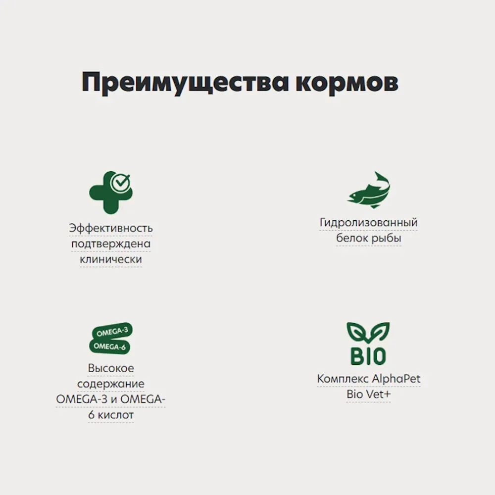 Сухой диетический корм AlphaPet VetDiet HYPOALERGENIC для взрослых собак всех пород при пищевой аллергии и непереносимости ингредиентов