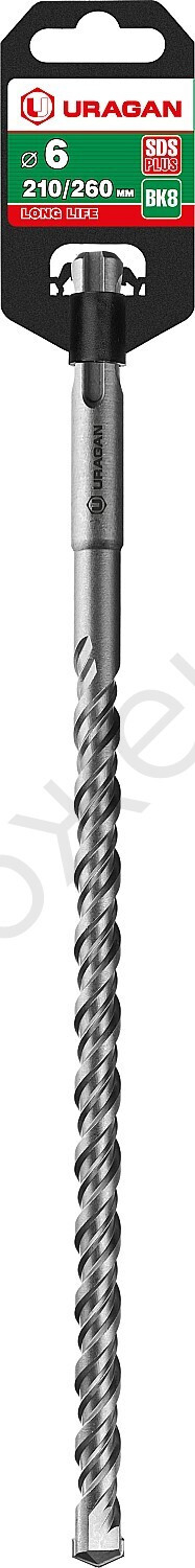 URAGAN 6х260 мм, SDS-plus бур (29311-260-06)