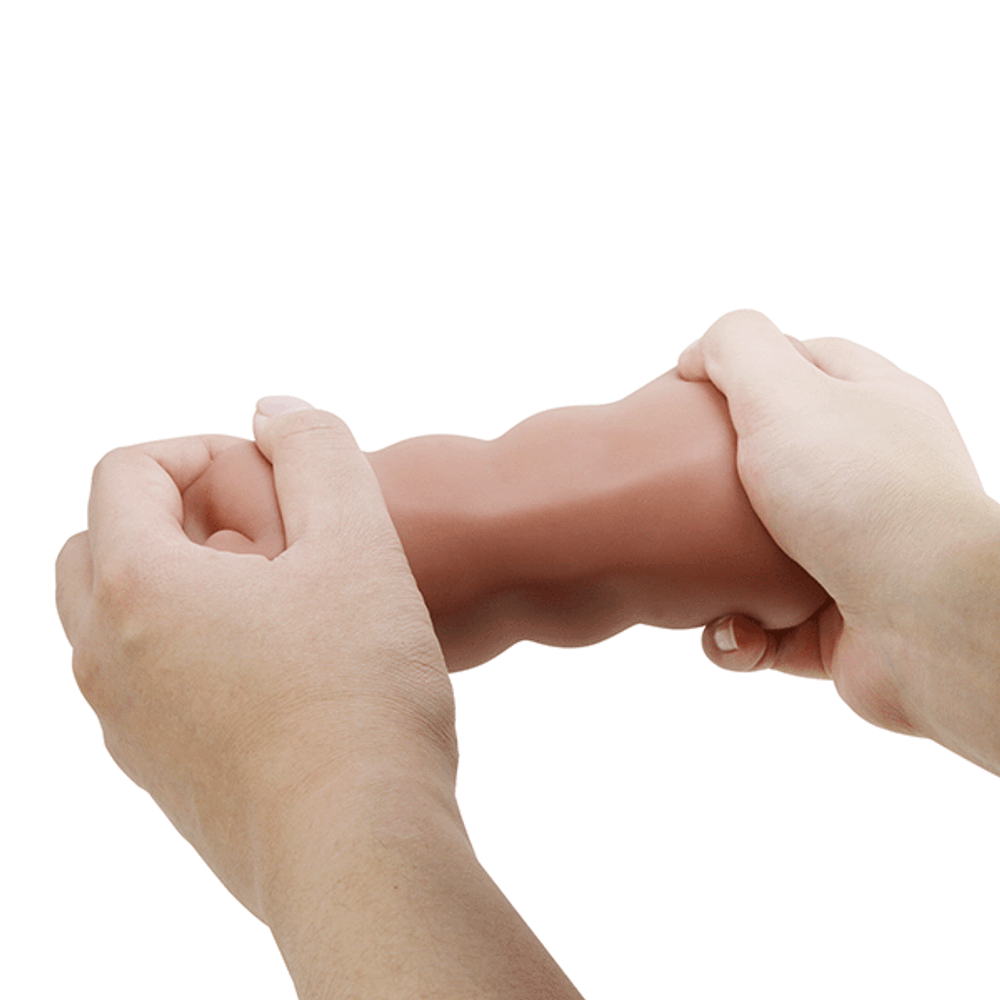 Загорелый двустороний мастурбатор 18см ротик-вагина Pretty Love Crazy Bull Sarah Premium Dual Channel Male Masturbatur Brown BM-009240N-1