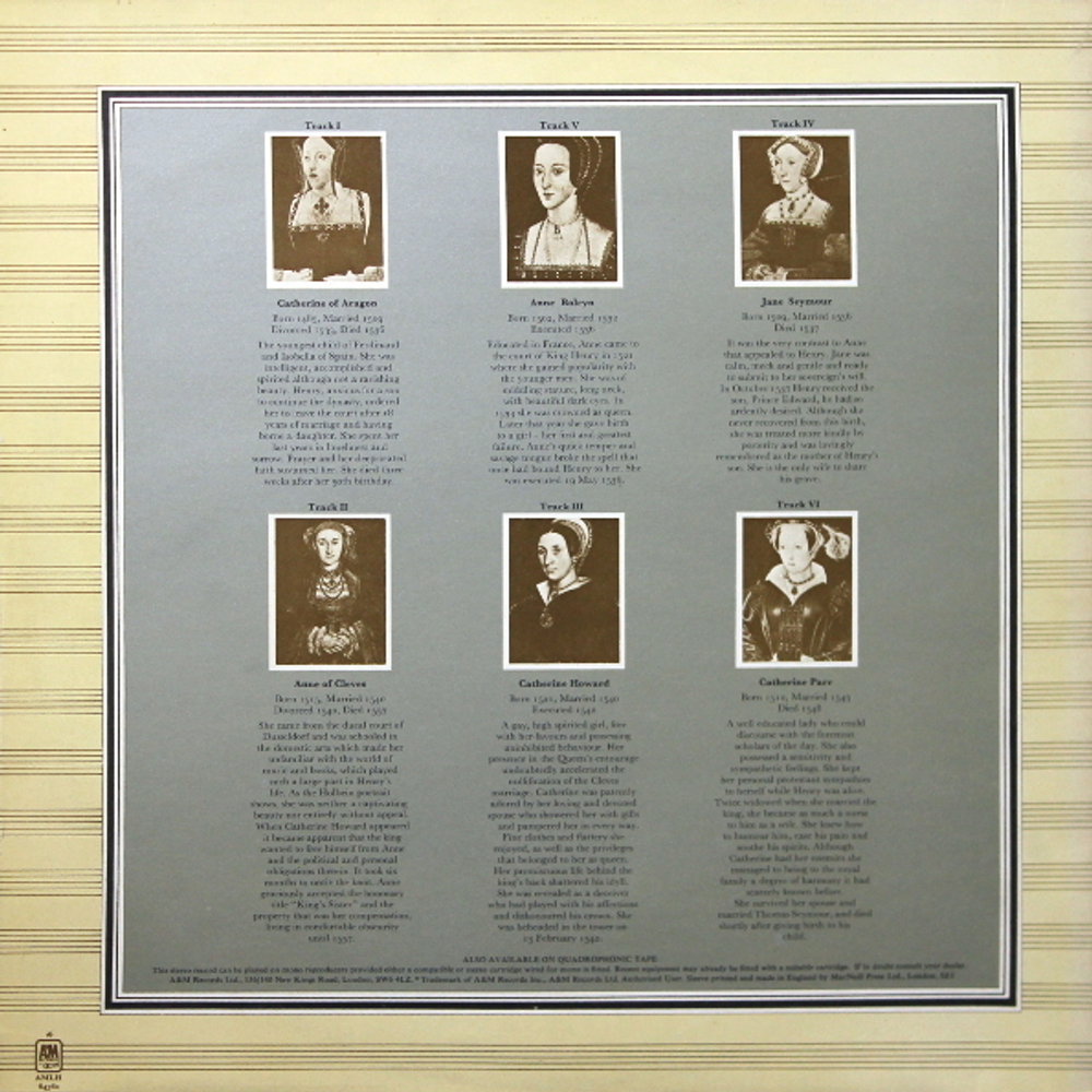 Rick Wakeman / The Six Wives Of Henry VIII (LP)