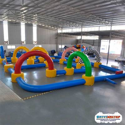 Надувная трасса «Весёлый лабиринт» игровая, 10×10×2,5 м