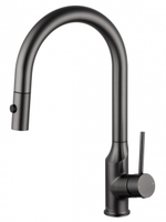 Смеситель для кухни с выдвижным изливом WONZON & WOGHAND, Темный графит (WW-A21252-BGG)