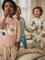 Пижама для мальчика Next B80-599, 3 шт., Молочный, Синий, Бежевый