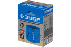 Биметаллическая коронка ЗУБР Эксперт 73 мм, быстрорежущая сталь 29531-073_z01