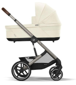 Коляска Cybex Balios S Lux TPE 2025 Cloud G i-Size Fog Grey 3 в 1 Seashell Beige с дождевиками