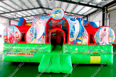 Коммерческий надувной батут "Царство морских зверей", 5*5*2.8 м