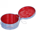 Банка жестяная 200мл 11,2*12,2*4см «Снеговики на санках» двухсторонняя