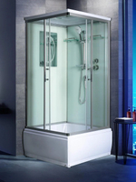 Душевая кабина WeltWasser  WW500 ALLER 902 90х90 см,  прозрачное стекло, поддон низкий, крыша