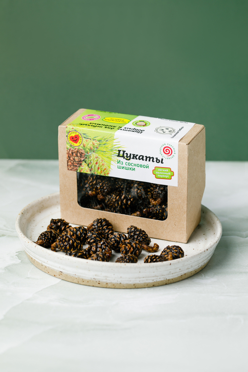Цукаты Сосновая шишка / коробка / 100 гр / Солнечная Сибирь