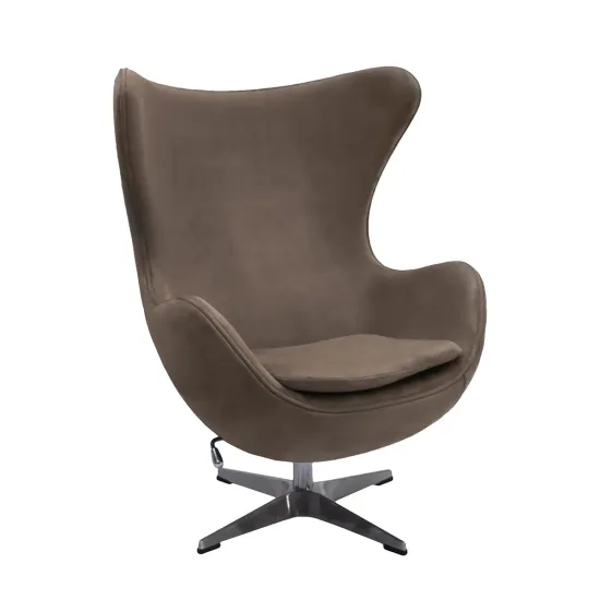 Кресло EGG STYLE CHAIR латте, искусственная замша FR 0647