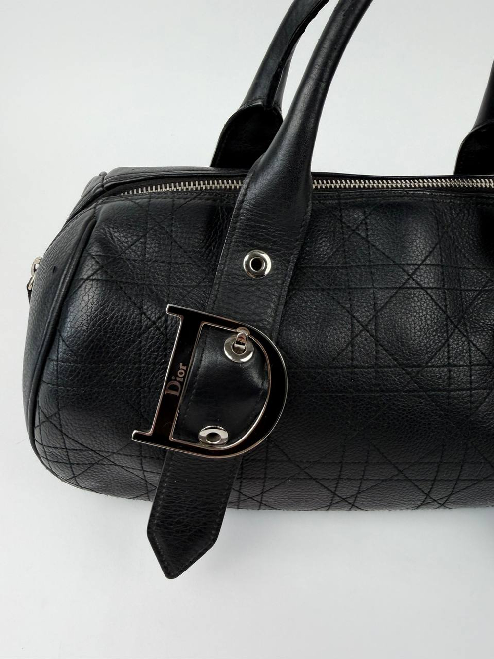 Сумка Christian Dior Cannage D-Buckle Bowling Bag