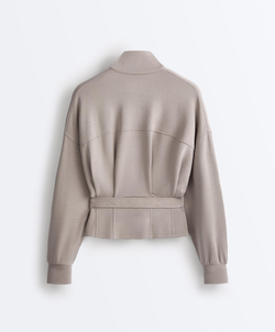 Oysho Мягкая куртка облегающего кроя, светло-серый