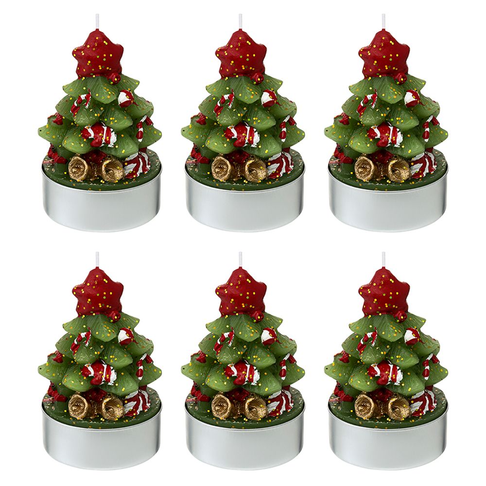 Набор декоративных свечей Green Miracle из коллекции New Year Essential, 6 шт.