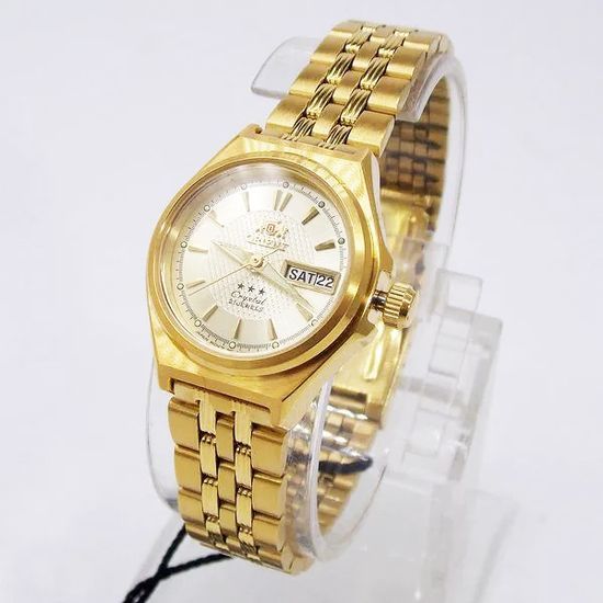 Женские  механические  часы  Orient модель FNQ1S001C на подставке