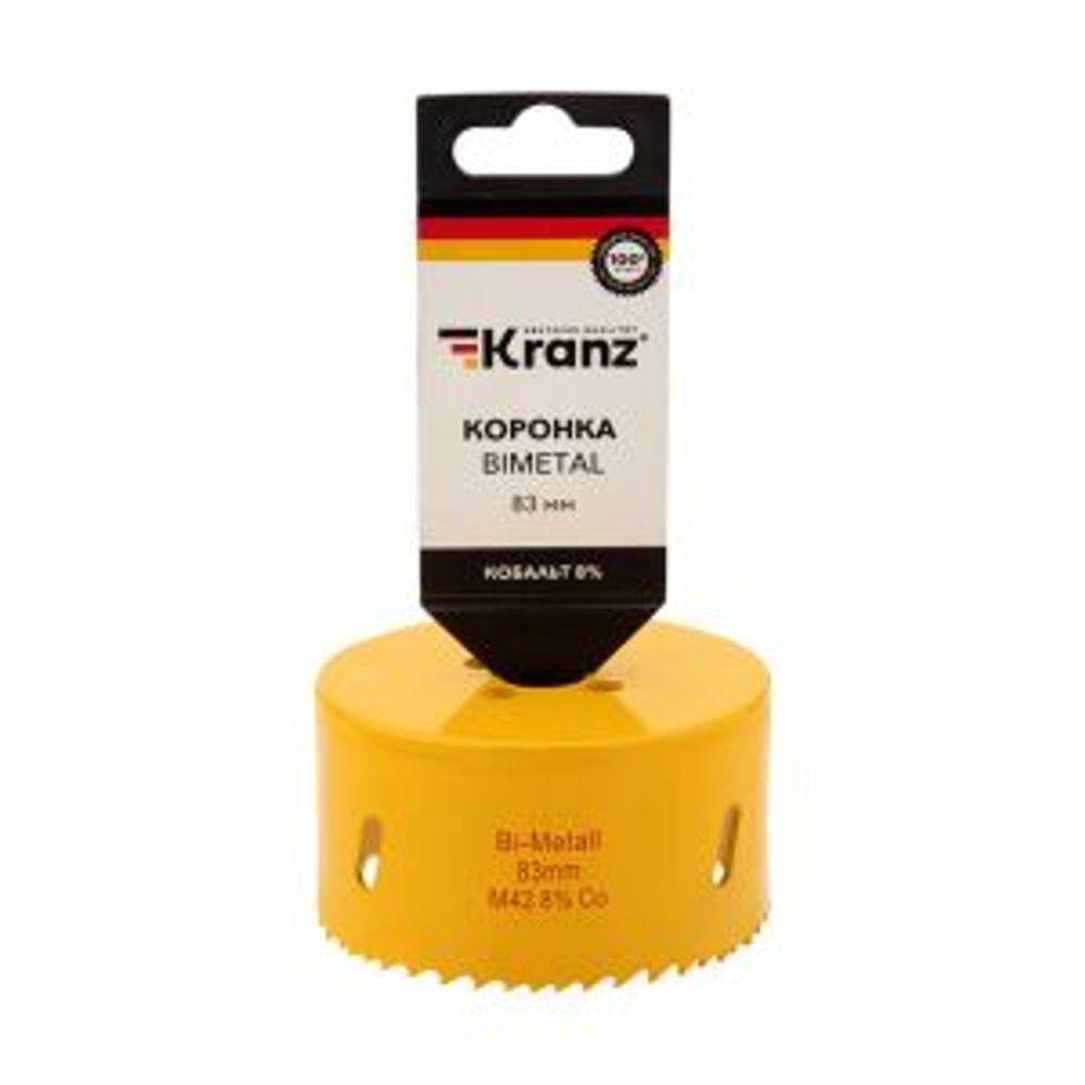 Коронка по металлу биметаллическая (Bimetal) 83мм KRANZ