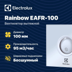 Вентилятор вытяжной 100 мм с обратным клапаном для ванной / кухни/ бани