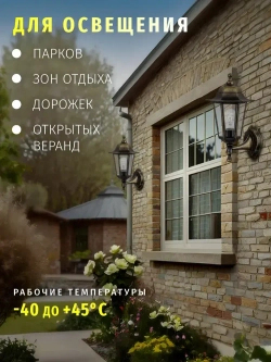 Светильник уличный настенный Navigator 80 494, 6 граней, цоколь E27, IP44, черный под бронзу