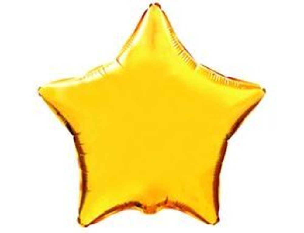Шар Ф 32" Звезда металлик золотой/gold 81 см /FM