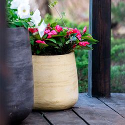 Кашпо CYLINDER XL LEMON CLAY D70 H45