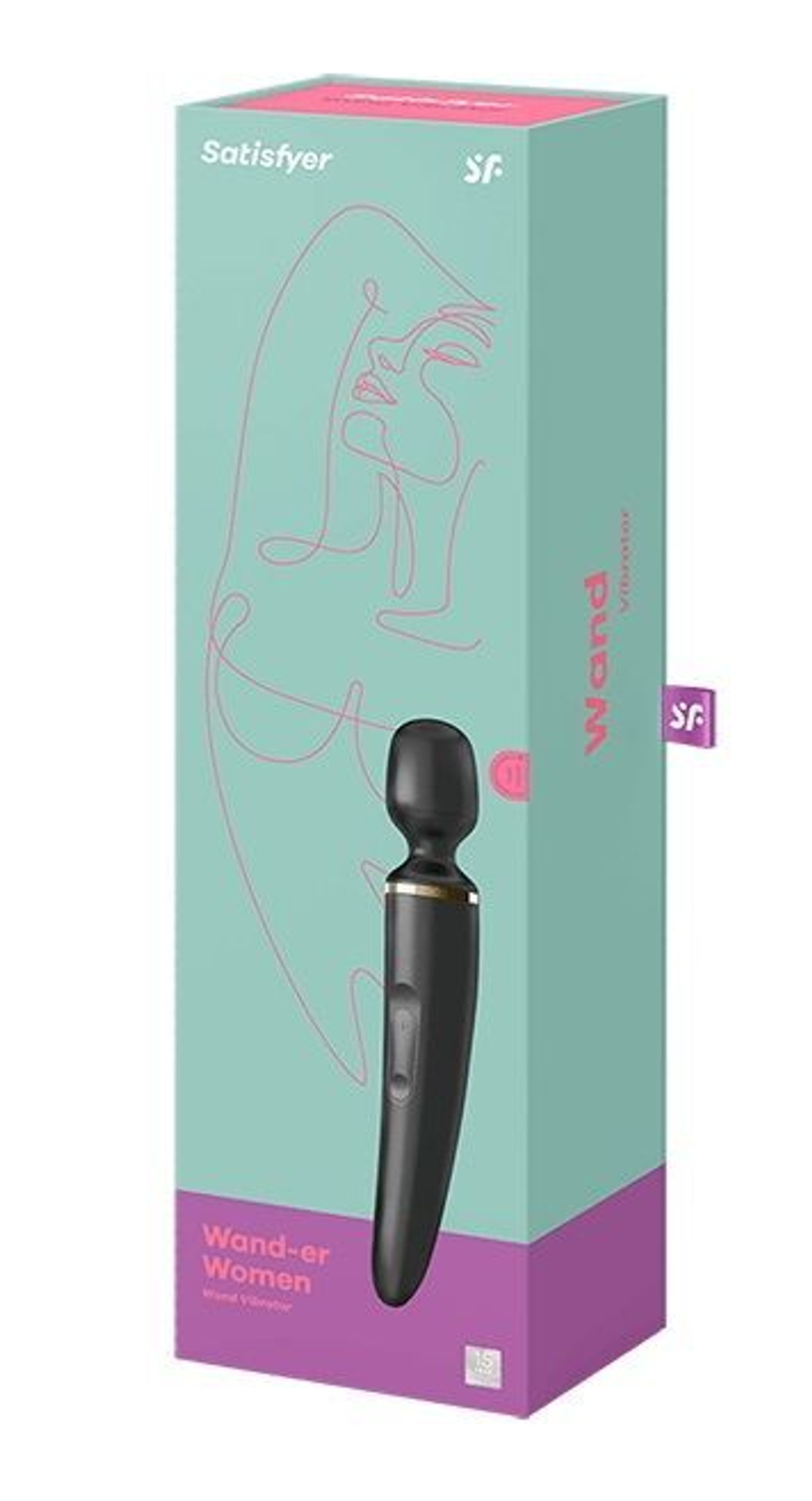Черный вибратор Satisfyer Wand-er Woman (Цвет: черный)
