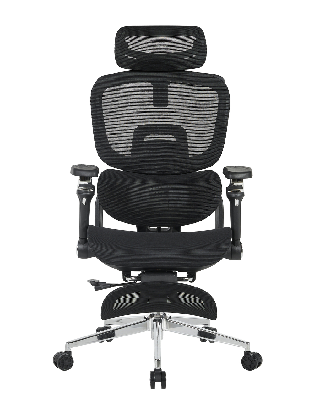 Кресло офисное TopChairs Prodigy с оттоманкой черный