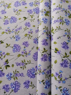 Ткань бязь плательная, рис. "Сирень", ширина 150 см, арт. 772