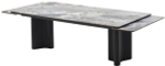 Стол М-City DISAUR Адажио 240 (320) См Минерал (Mineral Stone Natural), керамика, Черный каркас