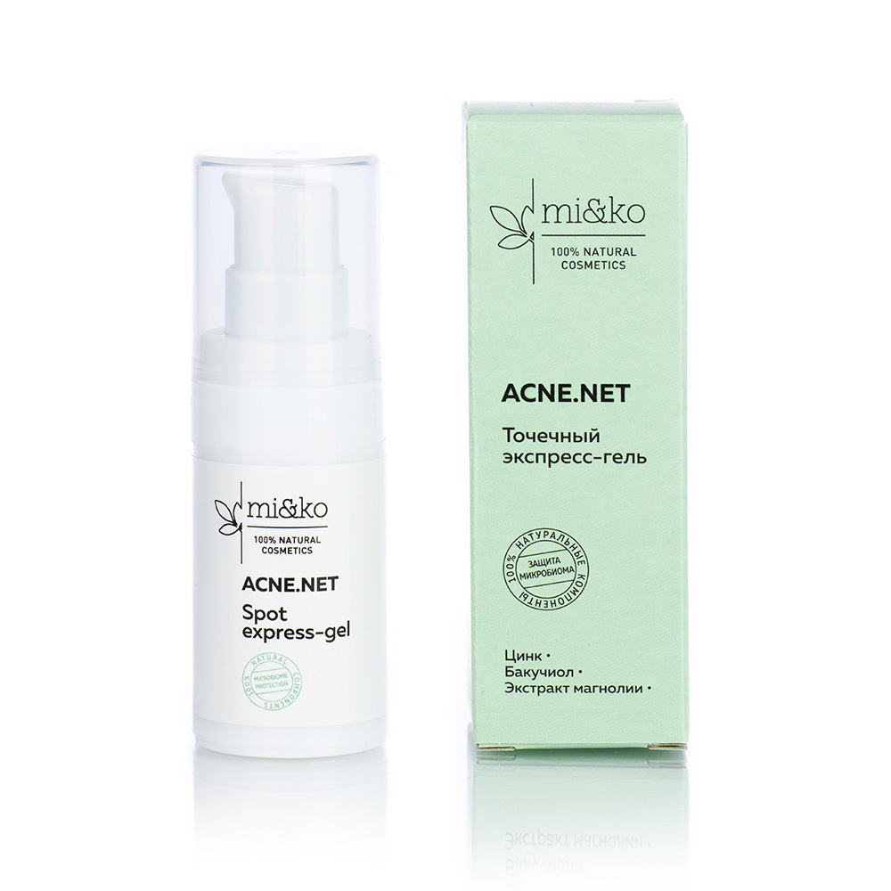 Точечный экспресс-гель "Acne.net"/Blemish control express-gel "Acne.net", 15 мл, Mi&Ko