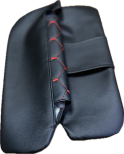 Чехлы на козырьки ЛАДА Ларгус, РЕНО Логан, Дастер, Сандеро (красная нить Рубин)