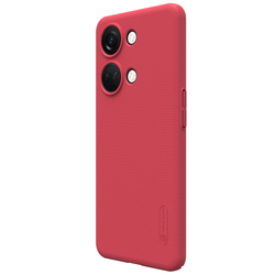 Тонкий жесткий чехол красного цвета (Bright Red) от Nillkin для OnePlus Ace 2V и Nord 3 5G, серия Super Frosted Shield