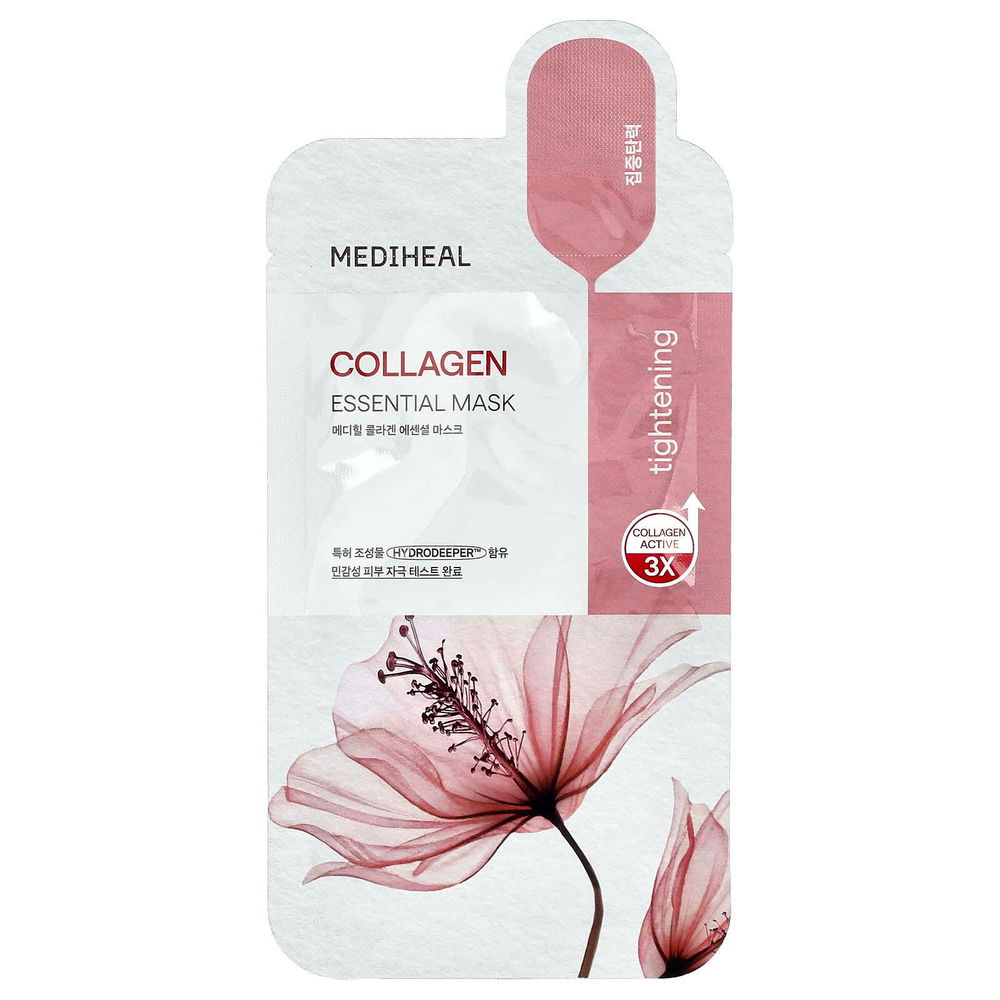 MEDIHEAL, Collagen, Essential Beauty Mask, 1 шт., 24 мл (0,81 жидк. унц.)